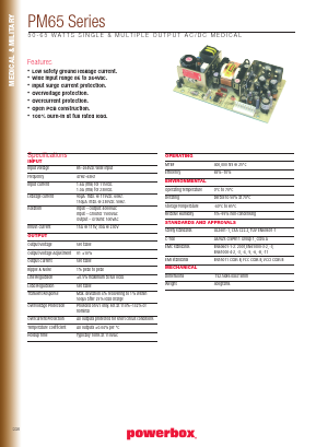 PM65-13A Datasheet PDF Powerbox