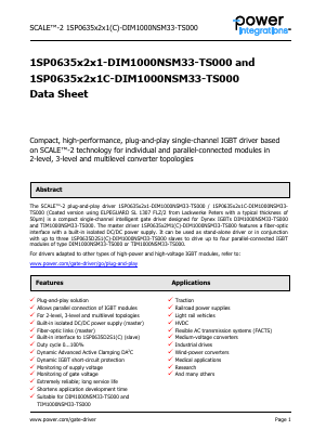 DIM1000NSM33-TS000 Datasheet PDF Power Integrations, Inc.