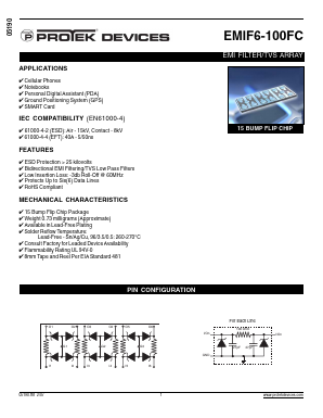 EMIF6-100FC-LF-T73-1 Datasheet PDF Protek Devices