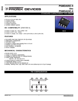 PSMDA05C-4 Datasheet PDF Protek Devices
