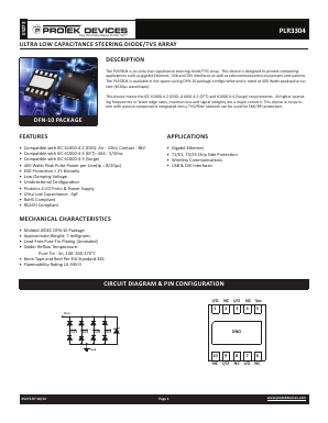 PLR3304-LF-T73 Datasheet PDF Protek Devices