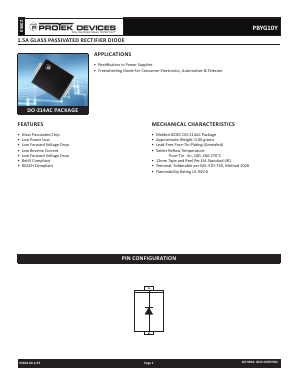 PBYG10Y Datasheet PDF Protek Devices