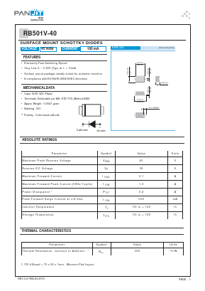 RB501V-40 Datasheet PDF PANJIT INTERNATIONAL