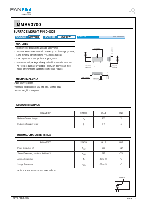 MMBV3700T-3K Datasheet PDF PANJIT INTERNATIONAL