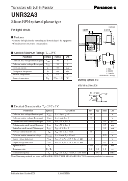 UNR32A3 Datasheet PDF Panasonic Corporation