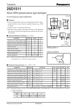 2SD15110RL Datasheet PDF Panasonic Corporation