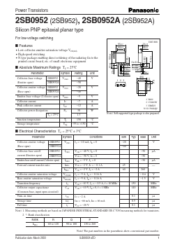B952A Datasheet PDF Panasonic Corporation