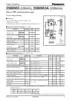 B953A Datasheet PDF Panasonic Corporation