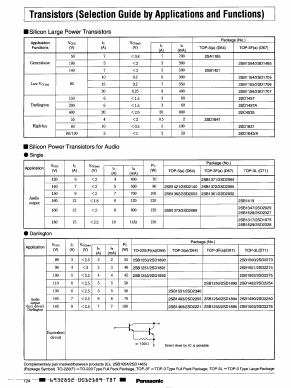 A1185 Datasheet PDF Panasonic Corporation