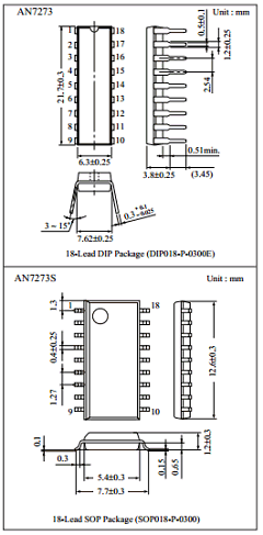 AN7273S Datasheet PDF Panasonic Corporation