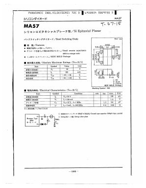MA57 Datasheet PDF Panasonic Corporation