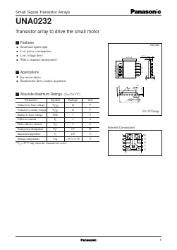 UNA0232 Datasheet PDF Panasonic Corporation