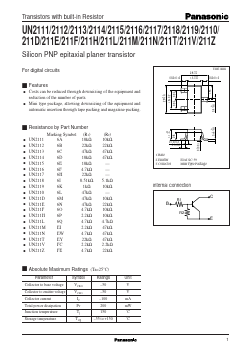 UN211E Datasheet PDF Panasonic Corporation