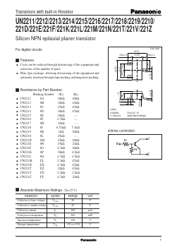 UN2217 Datasheet PDF Panasonic Corporation