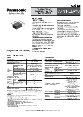 JVN1A-9V-F Datasheet PDF Panasonic Corporation