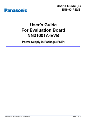 NN31001A-EVB Datasheet PDF Panasonic Corporation