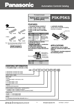 P5K/P5KS Datasheet PDF Panasonic Corporation
