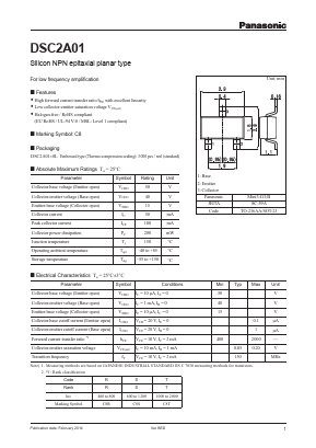 DSC2A01R0L Datasheet PDF Panasonic Corporation