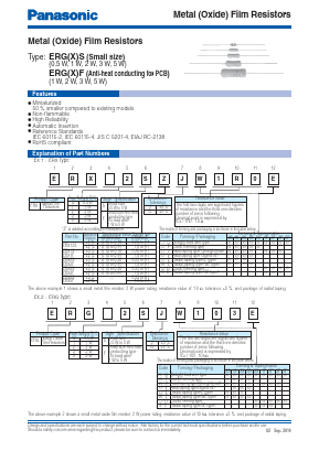 ERG-12SJ621V Datasheet PDF Panasonic Corporation