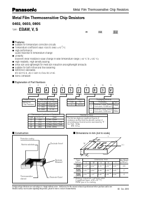 ERA-S27J680V Datasheet PDF Panasonic Corporation