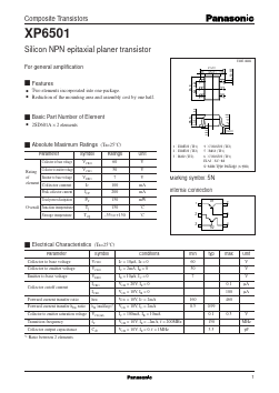 XP6501 Datasheet PDF Panasonic Corporation
