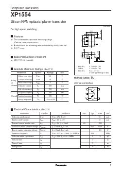 XP1554 Datasheet PDF Panasonic Corporation