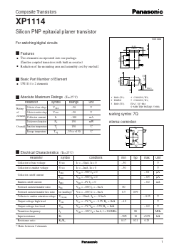 XP1114 Datasheet PDF Panasonic Corporation
