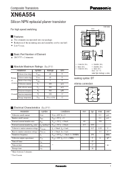 XN6A554 Datasheet PDF Panasonic Corporation