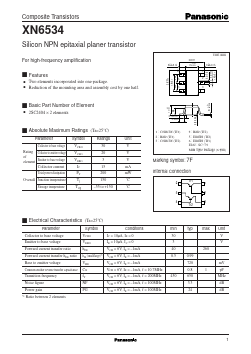 XN6534 Datasheet PDF Panasonic Corporation