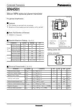XN4501 Datasheet PDF Panasonic Corporation