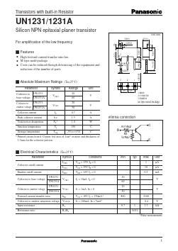 UN1231 Datasheet PDF Panasonic Corporation