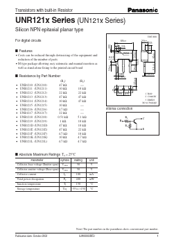 UN121L Datasheet PDF Panasonic Corporation