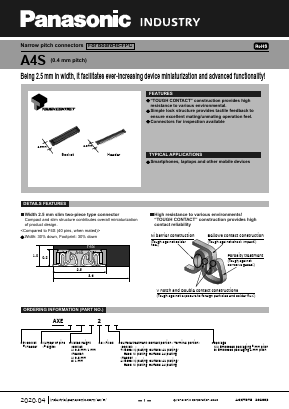 AXE512127D Datasheet PDF Panasonic Corporation