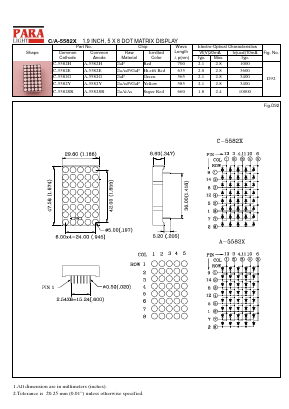 A-5582G Datasheet PDF Para Light Electronics
