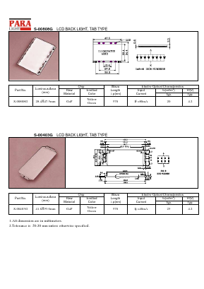 S-00403G Datasheet PDF Para Light Electronics