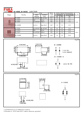 B-1504G Datasheet PDF Para Light Electronics