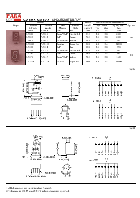 A-501G_ Datasheet PDF Para Light Electronics