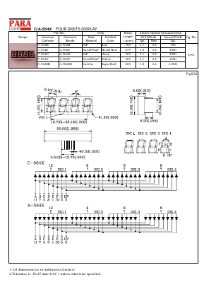 C-564E Datasheet PDF Para Light Electronics