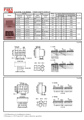 A-413G Datasheet PDF Para Light Electronics