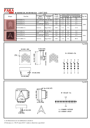 B-3034Y-CA Datasheet PDF Para Light Electronics