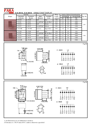 A-391Y_ Datasheet PDF Para Light Electronics