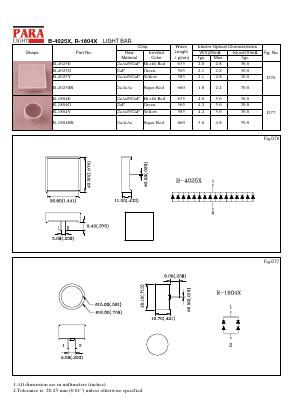 B-1804SR Datasheet PDF Para Light Electronics