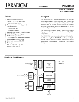 PDM31548SA10TATR Datasheet PDF Paradigm Technology