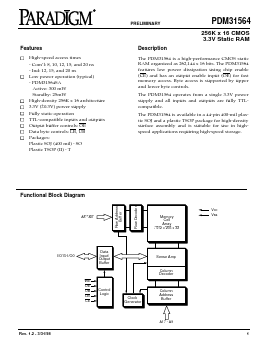 PDM31564SA10SOI Datasheet PDF Paradigm Technology