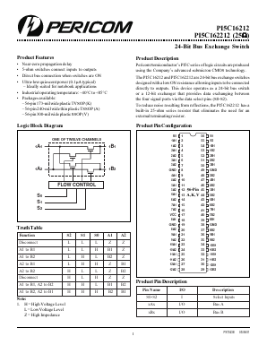 PI5C162212 Datasheet PDF Pericom Semiconductor