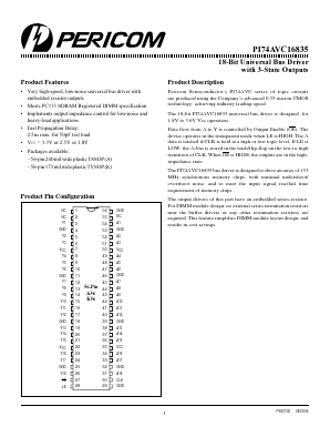 PI74AVC16835 Datasheet PDF Pericom Semiconductor