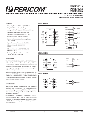 PI90LV018AWE Datasheet PDF Pericom Semiconductor