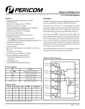 PI90LVT14Q Datasheet PDF Pericom Semiconductor