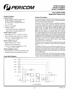 PI74FCT162501TA Datasheet PDF Pericom Semiconductor