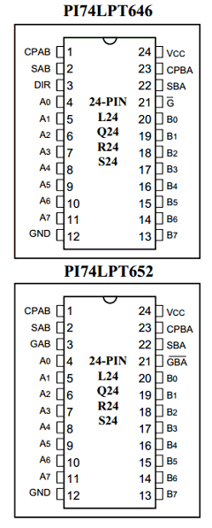 PI74LPT652Q Datasheet PDF Pericom Semiconductor